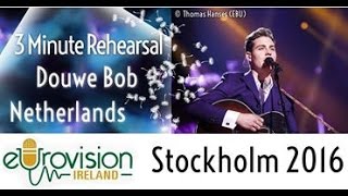 Eurovision 2016 Second rehearsal of Douwe Bob from the Netherlands with Slow down [upl. by Sidky596]