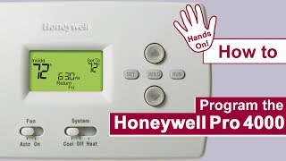 How to program the Honeywell Pro 4000 Thermostat [upl. by Kobylak]