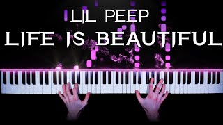 Lil Peep  Life is beautiful  piano cover  tutorial  how to play [upl. by Aehc]