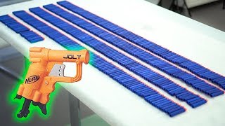 SHOOTING 430 NERF DARTS AS FAST AS POSSIBLE 10  JOLT  772K SUBSCRIBERS [upl. by Kurtis]