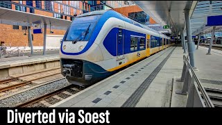 Train Cab Ride NL  Diverted Sprinter  Utrecht  Soest  Baarn  Amsterdam  Juli 2022 [upl. by Nilved]