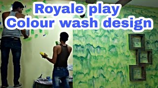 Royale play colour wash design  How to create color wash design  Royale Play Asianpaints  Wash [upl. by Enait]