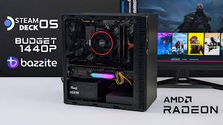 We Built The FAST Budget 1440P Steam Deck OS Gaming PC [upl. by Nylhtac]