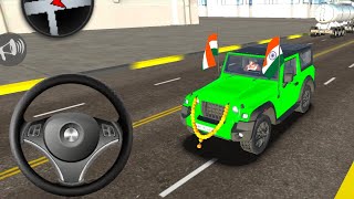 Indian car simulator 3d games Android gaming simulator Thar 4x4 model 2024 full stand thar [upl. by Benioff565]