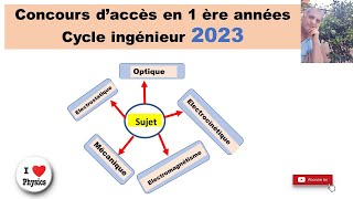 Concours daccès filière ingénieur 2023 Partie 1 [upl. by Schluter396]