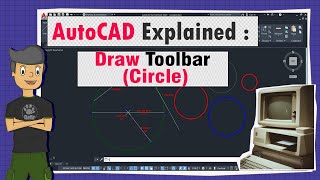 AutoCAD Explained Draw Toolbar  Circle [upl. by Adelheid]