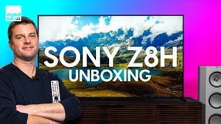 Sony Z8H 8K LED TV  Unboxing Setup Impressions [upl. by Hutner]