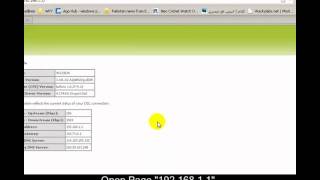 Forwarding Port Tutorial of PTCL Wireless Router [upl. by Urina]