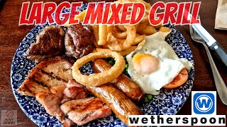 LARGE MIXED GRILL at WETHERSPOONS  Food Review  STEAK CLUB  I only went in for FISH AND CHIPS [upl. by Chaiken1]