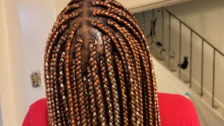 How to braid box braids gold mixing colour boxbraids braid hairstyles howtomakeabraid [upl. by Gio]