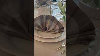 Napkin folding for Thanksgiving thanksgiving napkinfolding shorts [upl. by Roon]