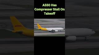 Plane has COMPRESSOR STALL on Takeoff aviationlads aviation airplane airlines [upl. by Lesiram]