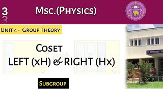 Lecture 3 Coset  Left Coset  Theorems  Examples  Group Theory [upl. by Christmas]