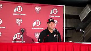 Coach Whittingham 1117 PostGame Arizona [upl. by Ydnas972]