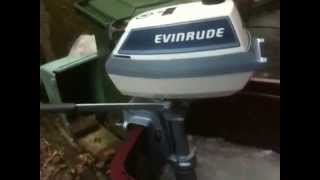 1980s Evinrude twin cylinder 4 HP 2stroke outboard motor [upl. by Louis895]