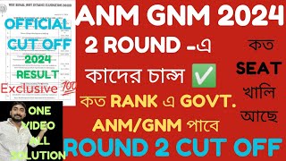 ANM GNM 2nd Round Cut off 2024✅ 2nd Round Allotment Result এর আগে জেনে নাও তোমার হচ্ছে তোanm gnm💯 [upl. by Erina381]