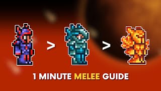 Terraria 145  Entire Melee Guide In 1 Minute [upl. by Sydelle110]