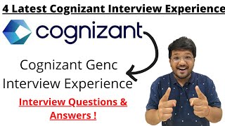 4 Latest Cognizant Genc Interview Experience  Interview Questions amp Answers 🔥🔥 [upl. by Nodnil]