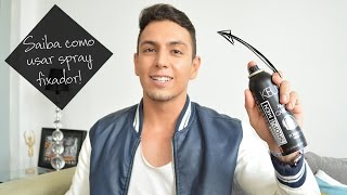 Como usar spray fixador no cabelo masculino [upl. by Verene]