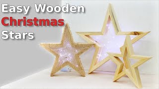 Easy to Make Wooden Stars  Step By Step Indepth Process [upl. by Melc]