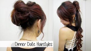 Glamorous Ponytail amp Bun Updo l Cute Dinner Date Nights Hairstyles [upl. by Inahs]