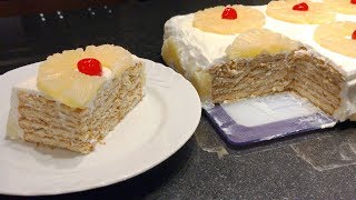 TORTA ALLO YOGURT E BISCOTTI SECCHI SENZA COTTURA  Ricetta facile e veloce  YOGURT CAKE– Recipe [upl. by Armin654]