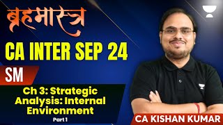 Ch 3 Strategic Analysis Internal Environment  Part 1 SM CA Kishan Kumar  CA Intermediate Sep24 [upl. by Hekker]