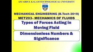 Dimensionless Numbers amp Their Significance  KTU  ME  MET 203 MOF  Module 5  Part 9 [upl. by Aldas488]