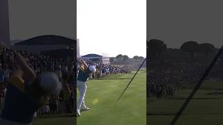 Tommy Fleetwoods INCREDIBLE Ryder Cupwinning tee shot 🤯 [upl. by Siravat]