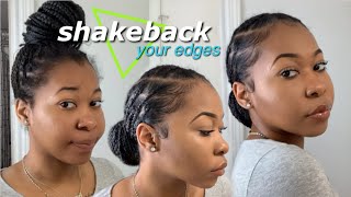 How To Lay Your Edges amp Refresh Your Braids  Quarantine Protective Style  Knotless Box Braids [upl. by Ahsaenat]