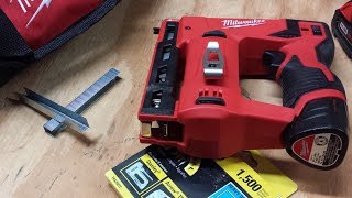 Milwaukee M12 38quot Crown Stapler Review [upl. by Deina]