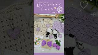 BTS Inspired Theme Crochets crochetarmybomb crochetlightstick crochetcoinpurse crochetideas [upl. by Assylem3]