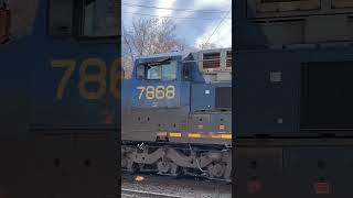 CSX YN2 C408W 7868 On The Trenton Sub csx railfan train shorts [upl. by Lanod]