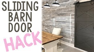 DIY Sliding Barn Door HACK [upl. by Eidua112]