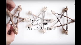 Scandinavian Christmas Decorations DIY Twig Stars [upl. by Eelannej]