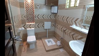 Washroom design 7 x 5  bathroom Tile design [upl. by Sokil]