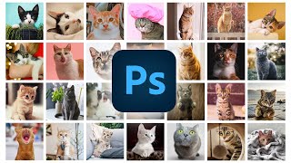 How to Create Photo Collage with Hundreds of Photos in Just Few Clicks  Adobe Photoshop Tutorial [upl. by Saixela]