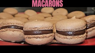 Reteta de macarons\ macarons cu ciocolata\ ganaj de ciocolata\ macarons [upl. by Lasala]