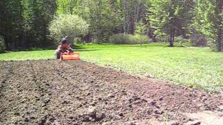 Tilling With Kubota B7100 and FL1020 Tiller [upl. by Nilre]