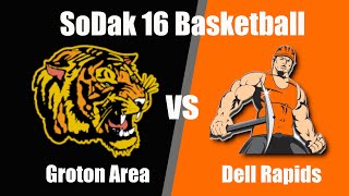 Boys Basketball  SoDak 16  Groton Area vs Dell Rapids [upl. by Ariaek]