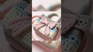 Crochet handbags beautifull designs for winter 😘😘👜👜 fashion world sorts [upl. by Kerat]