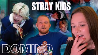 Stray Kids DOMINO MV  Lyric Video  Dance Practice  Bro and Me React [upl. by Tu]