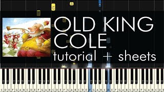 Old King Cole  Piano Tutorial Accompaniment  Sheets [upl. by Mitinger]