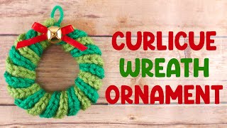 EASY Crochet Curlicue Wreath Ornament BEGINNER Friendly [upl. by Ikkiv]