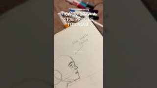 DRAWING SIDE PROFILE TUTORIAL shortsviral fypシ゚viral artist art relatable tutorial drawing [upl. by Constance]