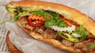 Grilled Pork Sandwich  BANH MI THIT NUONG  Helens Recipes [upl. by Atnohs]