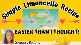 Surprisingly easy LIMONCELLO recipe Only 4 ingredients limoncello [upl. by Linehan499]