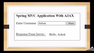 Part 5  Spring MVC Application with Ajax  Ashok IT [upl. by Hgielrebma]