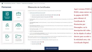 SOLICITUD CERTIFICADO DE PRESTACIÓN POR DESEMPLEO SEPE [upl. by Elac]