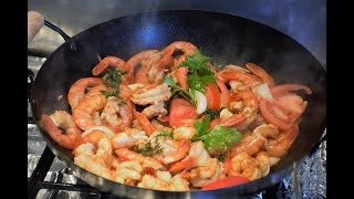 Recette Crevettes Sautées [upl. by Suravart]